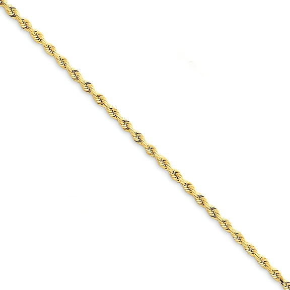 14k 2.00mm Diamond-Cut Quadruple Rope Chain