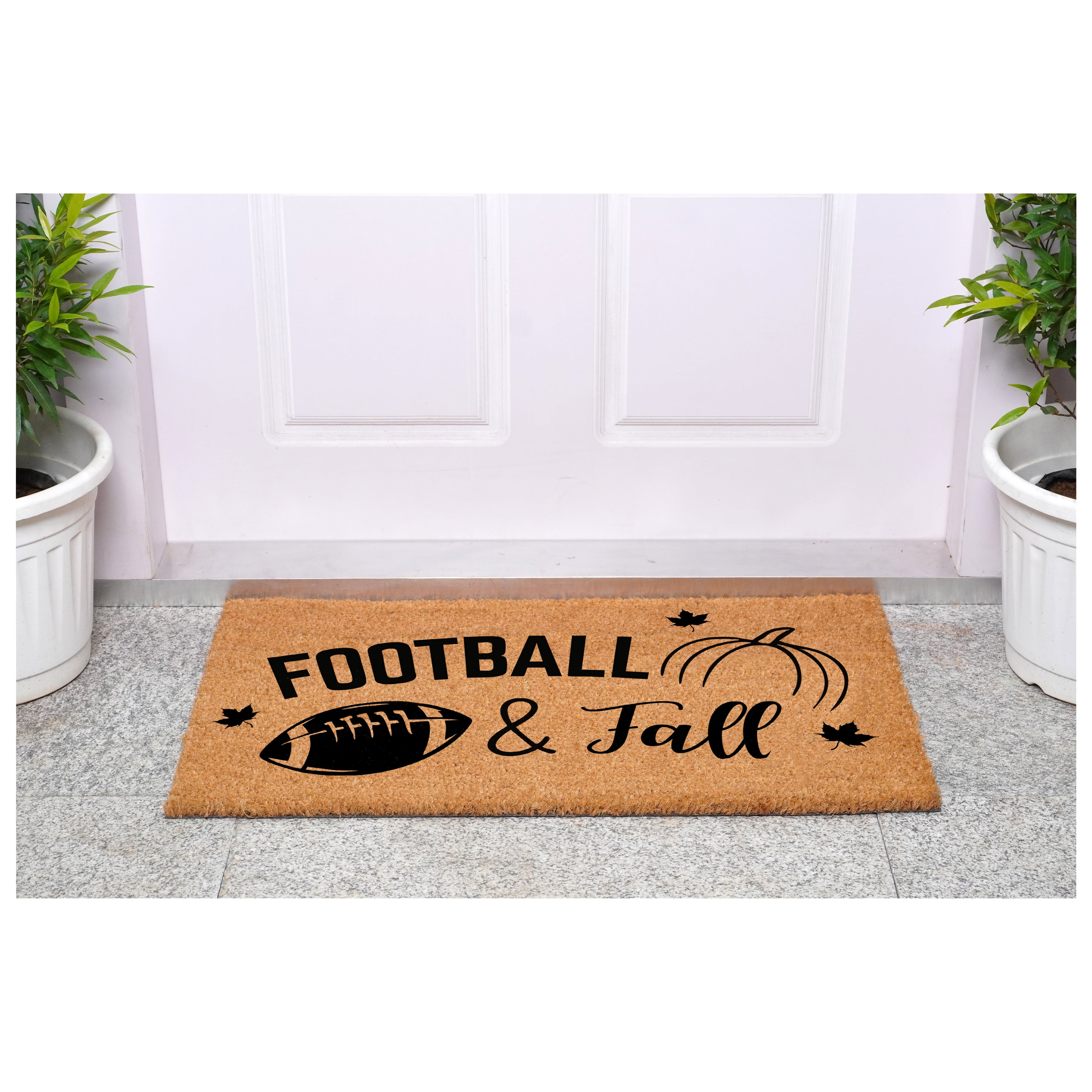 Football & fall Doormat, 17" x 29"