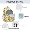 thumbnail image 4 of White Sunflower Backpack for School,Cute School Bag,Schoolbag with Adjustable Shoulder Straps & Padded Back,13.4"x11"x4.7", 4 of 6