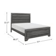 thumbnail image 5 of Lexicon Beechnut Contemporary Raised Panel Wood Full Bed in Gray, 5 of 5