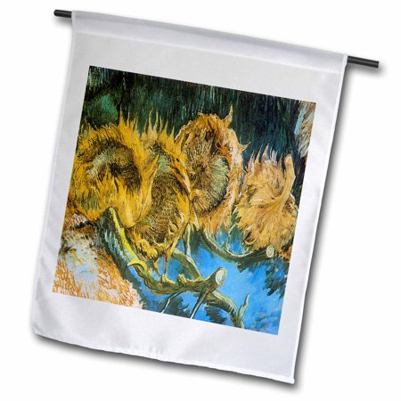 Four Cut Sunflowers by Vincent Van Gogh 18 x 27 inch Garden Flag fl-128124-2