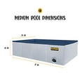 thumbnail image 2 of KOPEKS Outdoor Rectangular Swimming Pool Bathing Tub - Portable Foldable - Medium - 37" x 24" - Grey,KPS-1080, 2 of 2