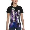 thumbnail image 4 of Harley Quinn Joker Animated Youth Unisex T-Shirt Crewneck Short Sleeve Double-Sided Print Tee Shirts Top For Boys Girls Kid Teen Small, 4 of 6