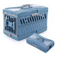 thumbnail image 1 of Transportadora plegable para mascotas 48 cm, jaula portátil para perros y gatos, estructura de plástico, con puerta y ventilación, caja de viaje cómod, 1 of 8