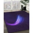 thumbnail image 3 of Ahgly Company Tapis d'Intérieur Lavable en Machine Carré Transitionnel Violet Profond, 5 Pieds Carré, 3 of 7