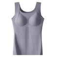 thumbnail image 3 of GA WEIHUA Womens Sleeveless Shapewear Tank Tops with Built in Bra Shaper Tummy Shaper Cami Seamless Compression Square Neck Slimming Camisoles(Gray,M), 3 of 3