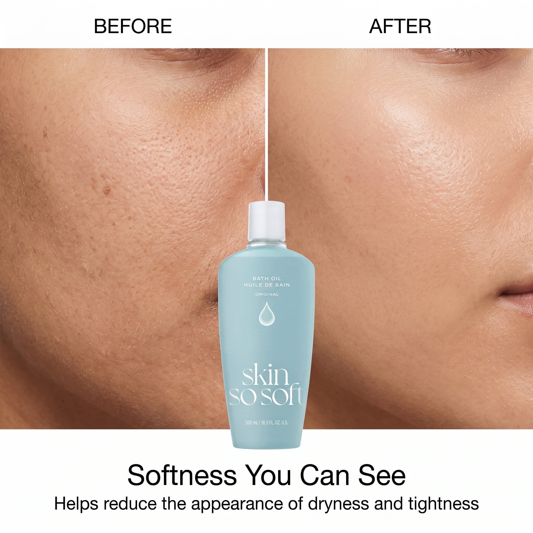 Avon Skin So Soft Original Bath Oil with Jojoba Oil, Herbal Scent, 16.9 fl oz