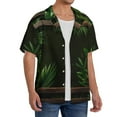thumbnail image 2 of Honeii Framed Greenery Wall Art for Men's Short-Sleeved Button-Up Collared Shirt Featuring A Pocket, Perfect for Beach Vacations, And Travel Adventures.-Medium, 2 of 5