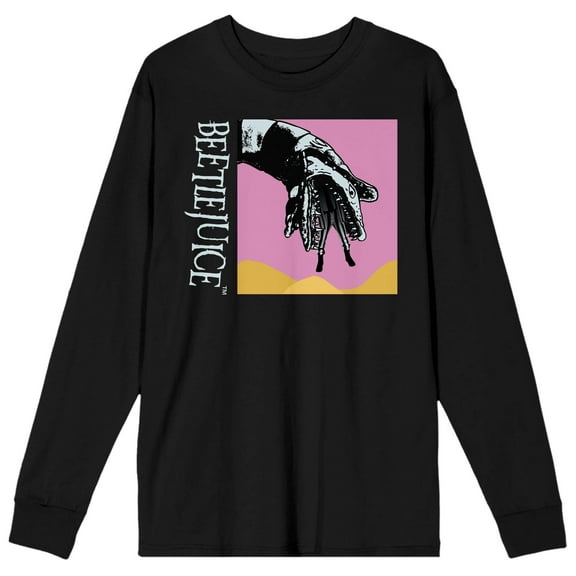 Beetlejuice Creepy Sneak Hand Women's Black Long Sleeve Tee-XL