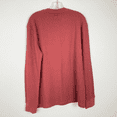 thumbnail image 2 of Men's Henley Waffle Shirt Size Medium Rust Long Sleeve, 2 of 3