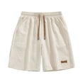 thumbnail image 4 of EOYWHK Mens Basketball Shorts Quick Dry Elastic Waist Mens Active Shorts Soft Lightweight Breathable for Workout Training Outdoor Sports Beige, Size L, 4 of 9