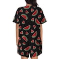 thumbnail image 3 of Kdxio Watermelon Print Pajamas Sets for Women Short-Sleeved Pjs with Lounge Shorts Two Piece Sleepwear S-4XL, 3 of 9