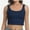 Deep blue, variant on Tank Top for Women Square Neckline Sleeveless Trendy Sexy Tops Slim Fitted Summer Yoga Tops