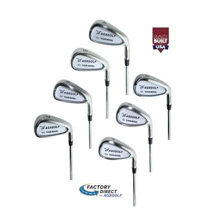 AGXGOLF Men's Tour Cavity Stainless Steel Irons Set; Senior Flex, Cadet Length 4-9 Irons + Pitching Wedge + Sand Wedge: Right (Best Sand Wedge For Seniors)