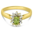 thumbnail image 6 of 14k Yellow Gold Oval Peridot And Diamond Ring, 6 of 6