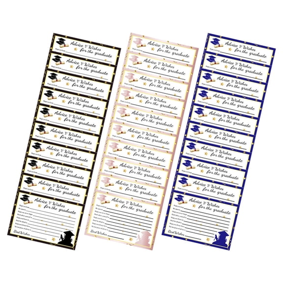 Luxshiny Decorative Graduation Greeting Cards with Blank Space for Messages 30Pcs
