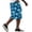 #02Blue, variant on Mens Tropical Hawaiian Corduroy Cargo Shorts Drawstring Waist Multi Pocket Knee Length Printed Casual Shorts For Summer Travel Holiday