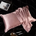 thumbnail image 2 of DISANGNI 100% Mulberry Silk Silk Pillowcase, Used for Hair and Skin, Envelope Type, Silk on one Side and Tencel on The Other Side, 1pc (Pink, 1 pc Standard Size 20"x26"), 2 of 8