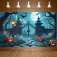 thumbnail image 5 of Halloween Theme Decorative Banner Spooky Atmosphere Jack o Lanterns Gate Design for Outdoor Decorating Holiday Party Night, 5 of 5