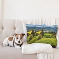 thumbnail image 4 of Ambesonne Landscape Throw Pillow Cover 2 Pack, Summer Morning Lake, 18", Green Blue Yellow, 4 of 5