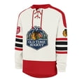 thumbnail image 2 of Men's '47 Cream Chicago Blackhawks Pond Hockey Trio Eternal Lacer Sweatshirt, 2 of 3