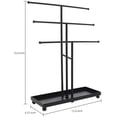 thumbnail image 5 of MyGift Modern Black Metal 3 Tier Tabletop Bracelet & Necklace Jewelry Organizer, 5 of 5