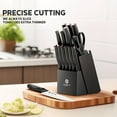 thumbnail image 2 of ASETY Knife Set, 15 PCS Kitchen knife Set with Bulti-in Sharpener Block, High Carbon Stainless Steel Knife Block Set, NSF Food Safe, Dishwasher Safe Knife Sets for Kitchen, Black, Gift Box, 2 of 6