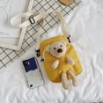 thumbnail image 3 of Lindo oso bandolera mujer lona hombro muñeca decoración bolso (amarillo), 3 of 9