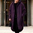 thumbnail image 7 of FchengtaiS Men's Long Trench Coat Long Sleeve Single Breasted Hooded Overcoat Fall Winter Warm Jakcets, 7 of 7