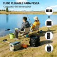 thumbnail image 3 of Cubo Plegable para Exteriores con Asa,Cubetas Plegables de 20 litros,Cubos de Limpieza Plegable Adecuado para Viajes, Acampadas, Senderismo, Pesca y Jardinería (Color Naranja),negro, 3 of 9