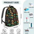 thumbnail image 5 of Game Controller Black Pattern Backpack for School, Cute School Bag with Adjustable Shoulder Straps and Padded Back, 16.9"x12.6"x5.9", 5 of 5