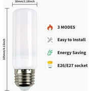 FZFLZDH E27 LED Simulated Realistic Burning Fire Flame Effect Flickering Light Bulb (2 Pack)