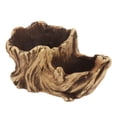 thumbnail image 5 of Worgeous Decorative Flowerpot with Simulated Wood Grain Stump Root Design, Cement Double Compartment Planter for , Home Decor, Landscape Supplies - Yellow, 5 of 8