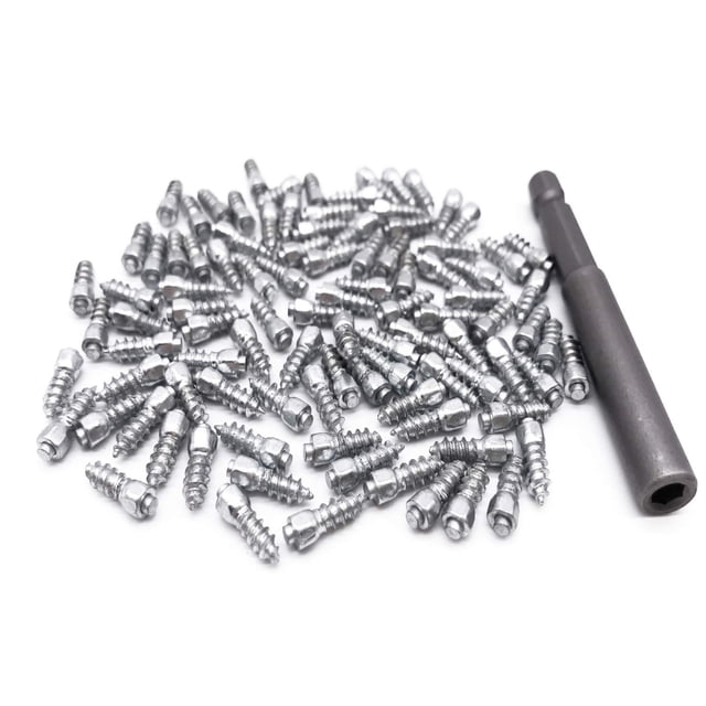 Tornillos de carburo antideslizantes Marrkey de 12 mm para coche, 100 unidades