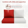 thumbnail image 5 of Kimunuk Outdoor Loveseat Cushion Set, 46" x 26" x 5" Waterproof Patio Furniture Cushions for Couch Bench Swing, Red, 5 of 6