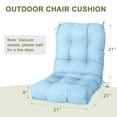 thumbnail image 4 of COOS BAY 42'' x 21'' Patio Chair Seat/Back Cushion Set of 2, Tufted Outdoor High Back Cushions Replacement Patio Seating Cushions Set, Light Blue, 4 of 9