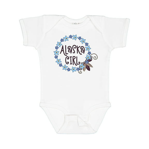Inktastic Alaska Girl Forget-me-not Flower Girls Baby Bodysuit