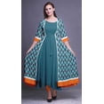 thumbnail image 2 of Bimba Robes Anarkali Imprimées pour Femmes Sans Manches Longues Kurtis Indiennes Kurta Ethnique, 2 of 6