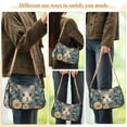 thumbnail image 4 of FORMRS Womens Shoulder Bag with Chain Strap Clutch Purse Cute Tote Handbag, Flowers Cat, 4 of 7