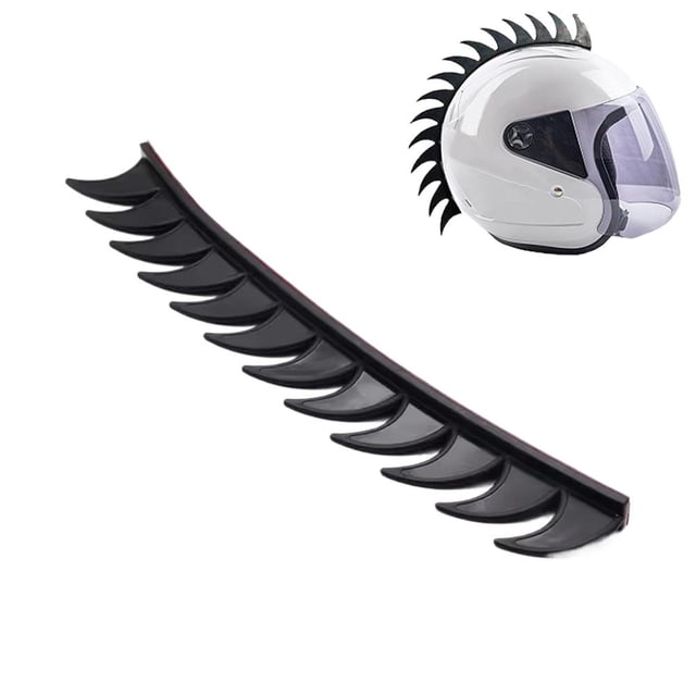 Casque Universel de Moto Caoutchouc Mohawk Warhawk Pointes Autocollant Bande Bâton
