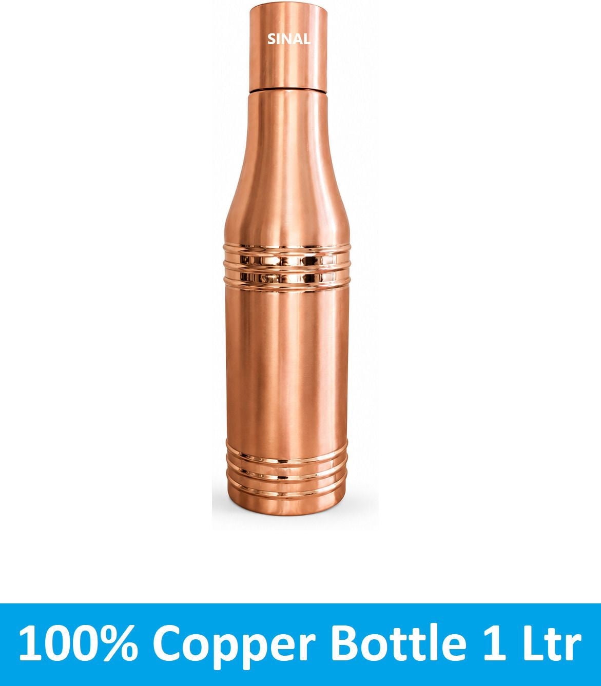 Swiss Tech Becher Bronze 30oz Water Bottle with Handle, Triple