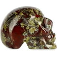 thumbnail image 2 of 2 Inches Crystal Skull Statue Hand Carved Healing Gemstone Human Skull Head Art Figurine for Halloween Decor Home Office Decoration Haunted House with Gift Box, 2 of 7