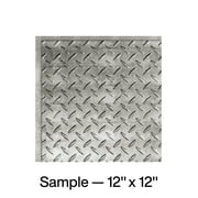 FASÄDE Diamond Plate Decorative Vinyl Wall Panel in Crosshatch Silver (12X12 Inch Sample)
