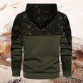 thumbnail image 5 of Mens Camo Hoodies Pullover Oversized Color Block Hooded Sweatshirts Military Combat Adjustable Drawstring Fall Winter Warm Camouflage Hoodie Size-S, 5 of 8