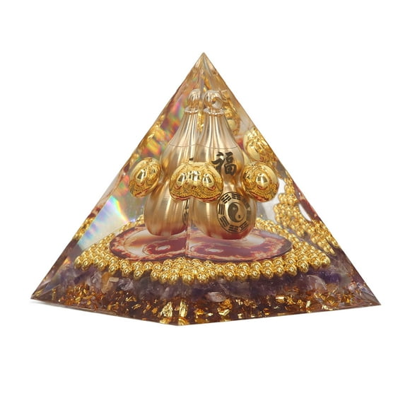 Pyramid Decoration, Pyramid Ornament Balance Energy Soothing Fine Detailed 2.0in  For Bedside Table For Car