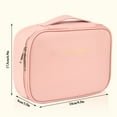 thumbnail image 4 of ZIVACATE Makeup Travel Bag Toiletry Bag With Compartments & Brush Storage Portable Large Cosmetic Bag For Women, Pink, 4 of 7
