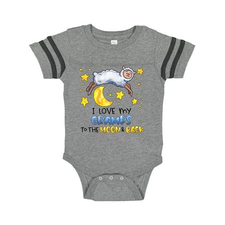 

Inktastic I Love my Gramps to the Moon and Back Cute Sheep Gift Baby Boy or Baby Girl Bodysuit