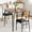 Brown, variant on Twister.CK 3 Piece Dining Table and Chairs Set, Kitchen Table Set for 2, Square Breakfast Table for Apartment Dining Room Small Kitchen Home, Brown