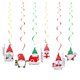 thumbnail image 3 of 6 piezas de guirnaldas colgantes en espiral de papel de aluminio navideño para colgar en el techo, pancarta con forma de campana de alce de Papá Noel para fiesta de Navidad, decoración del hogar y la, 3 of 5