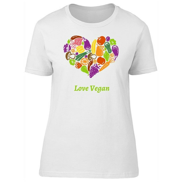 Vegan Tshirt Women, Heart Veggie Lover Vegan Tshirt Tee Vegan Tshirt Women, Heart Veggie Lover Vegan Tshirt Tee
